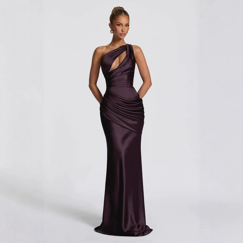 Elegante vestido de noche tipo sirena