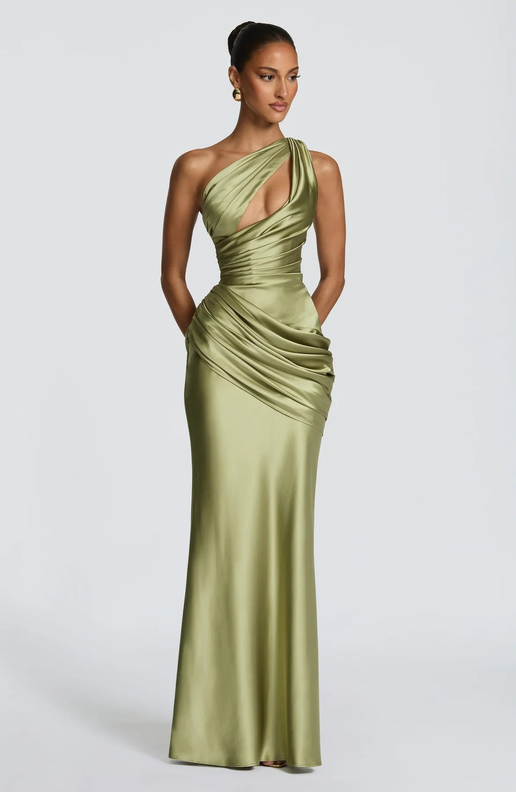 Elegante vestido de noche tipo sirena