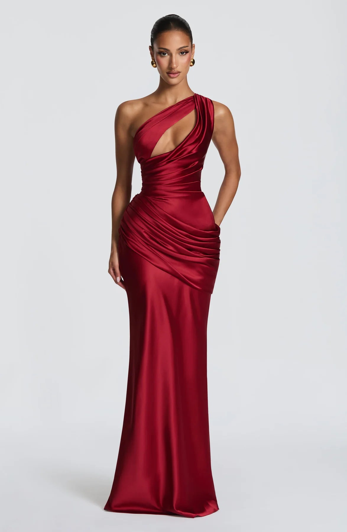 Elegante vestido de noche tipo sirena