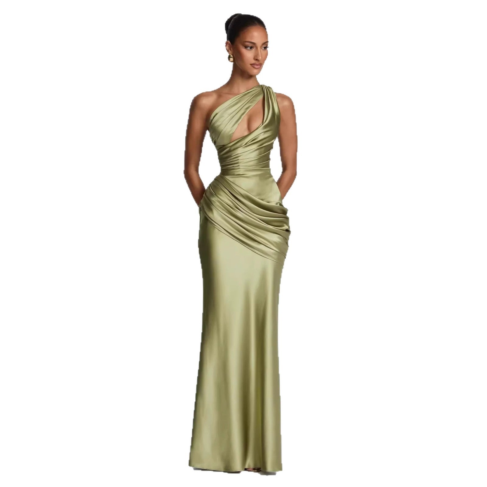 Elegante vestido de noche tipo sirena