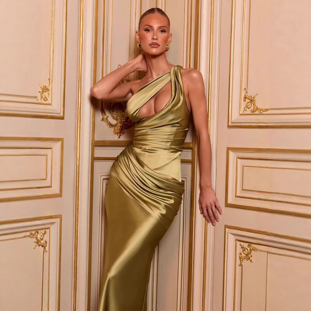 Elegante vestido de noche tipo sirena